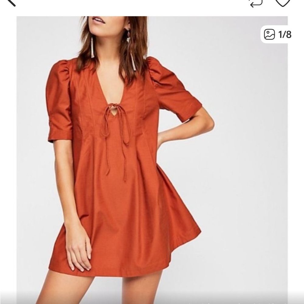 Free People Rust Mini Dress